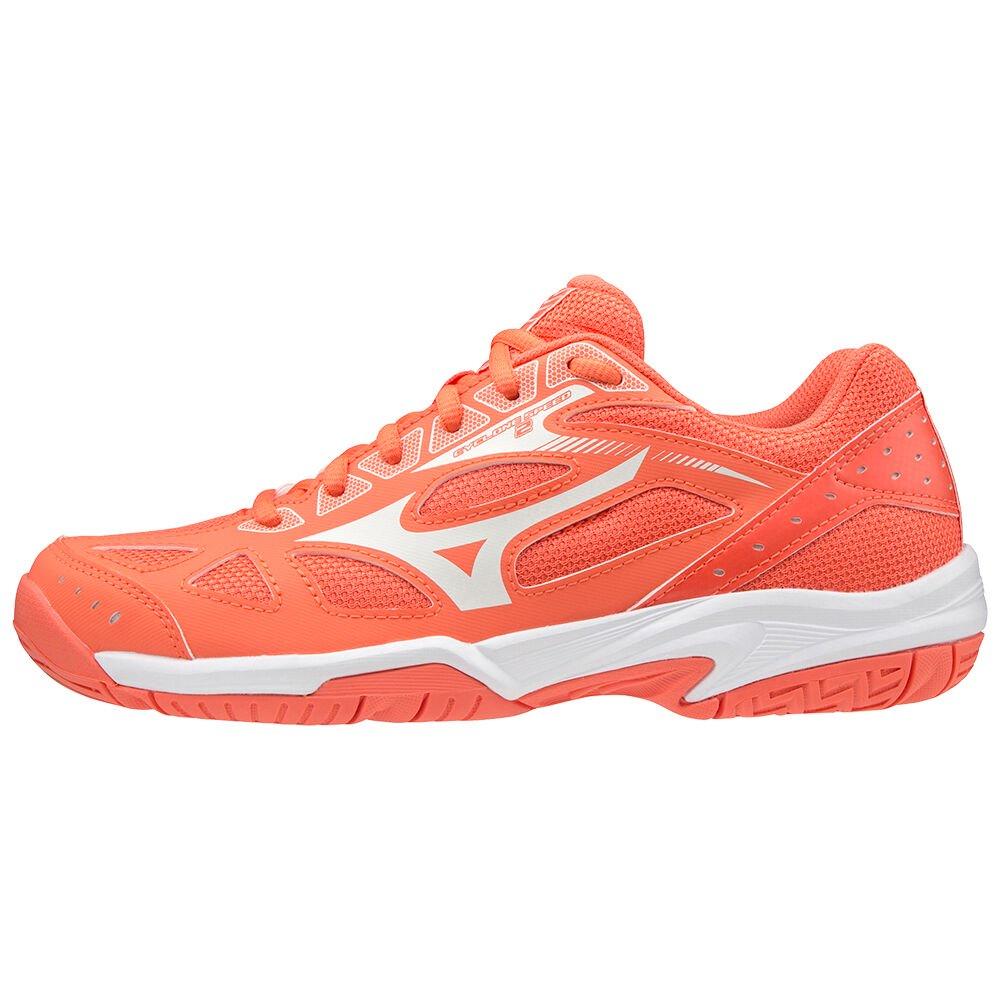 Men's Mizuno Volleyball Shoes Coral/white Cyclone Speed 2 Shoes - V1GC198059